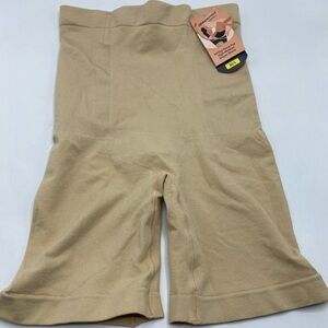 Shapermint Essentials High Waisted Shaper Shorts Size M/L Beige Shapewear NEW